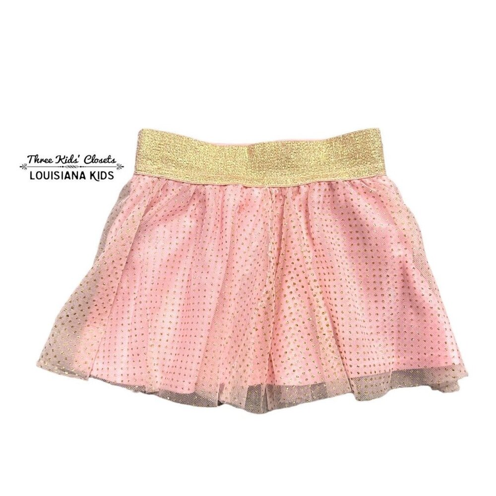Healthtex 18m Pink & Gild Glitter Polkadot Tulle Skirt